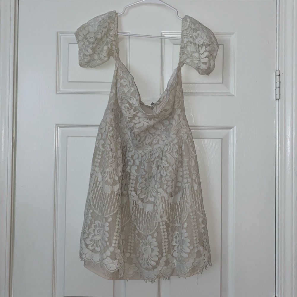 White Strapless Dress
